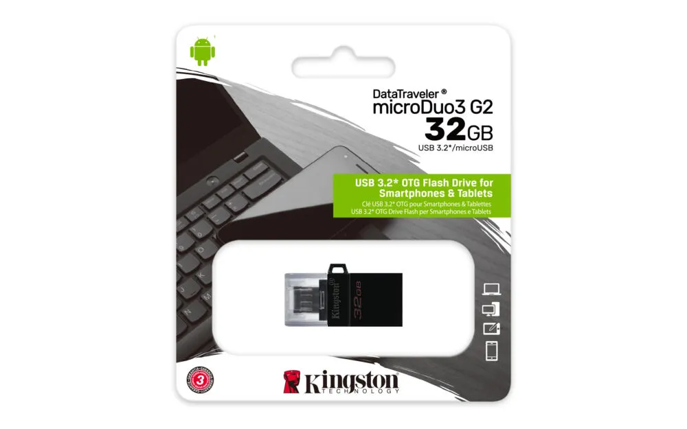 Kingston Technology microDuo3 G2 32 GB DTDUO3G2/32GB USB 3.2 Flash Bellek Thumbnail 10