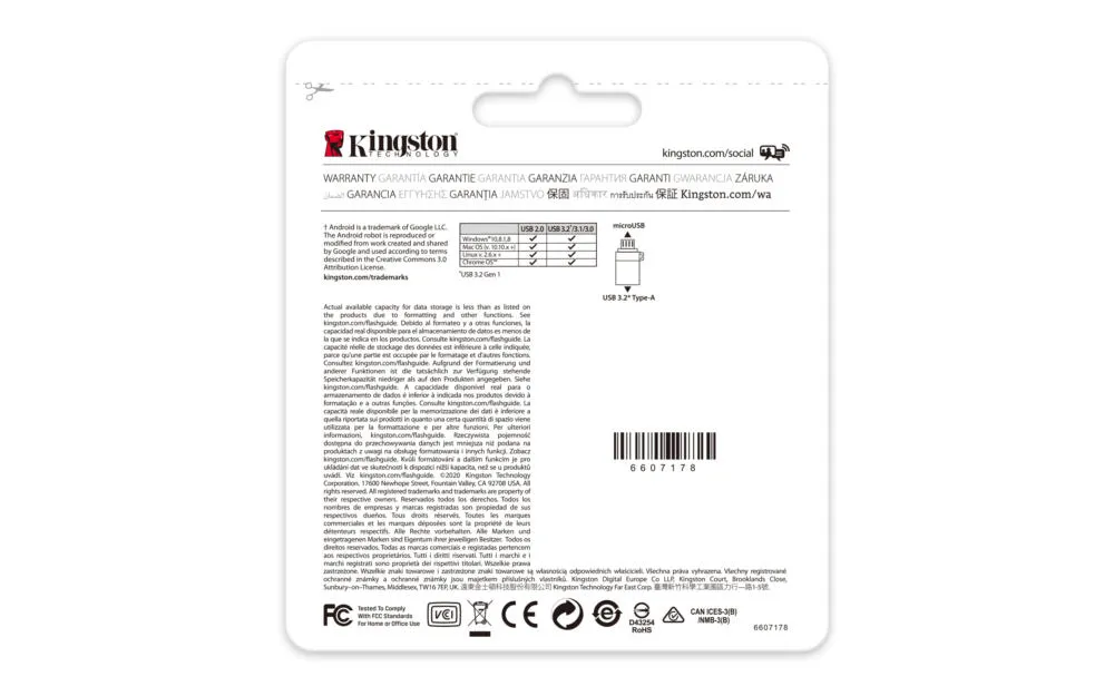 Kingston Technology microDuo3 G2 64 GB DTDUO3G2/64GB USB 3.2 Flash Bellek Thumbnail 11