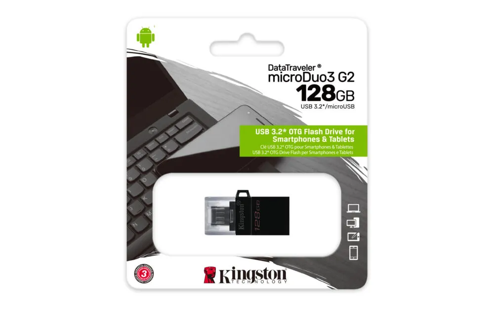 Kingston Technology microDuo3 G2 128 GB DTDUO3G2/128GB USB 3.2 Flash Bellek Thumbnail 14