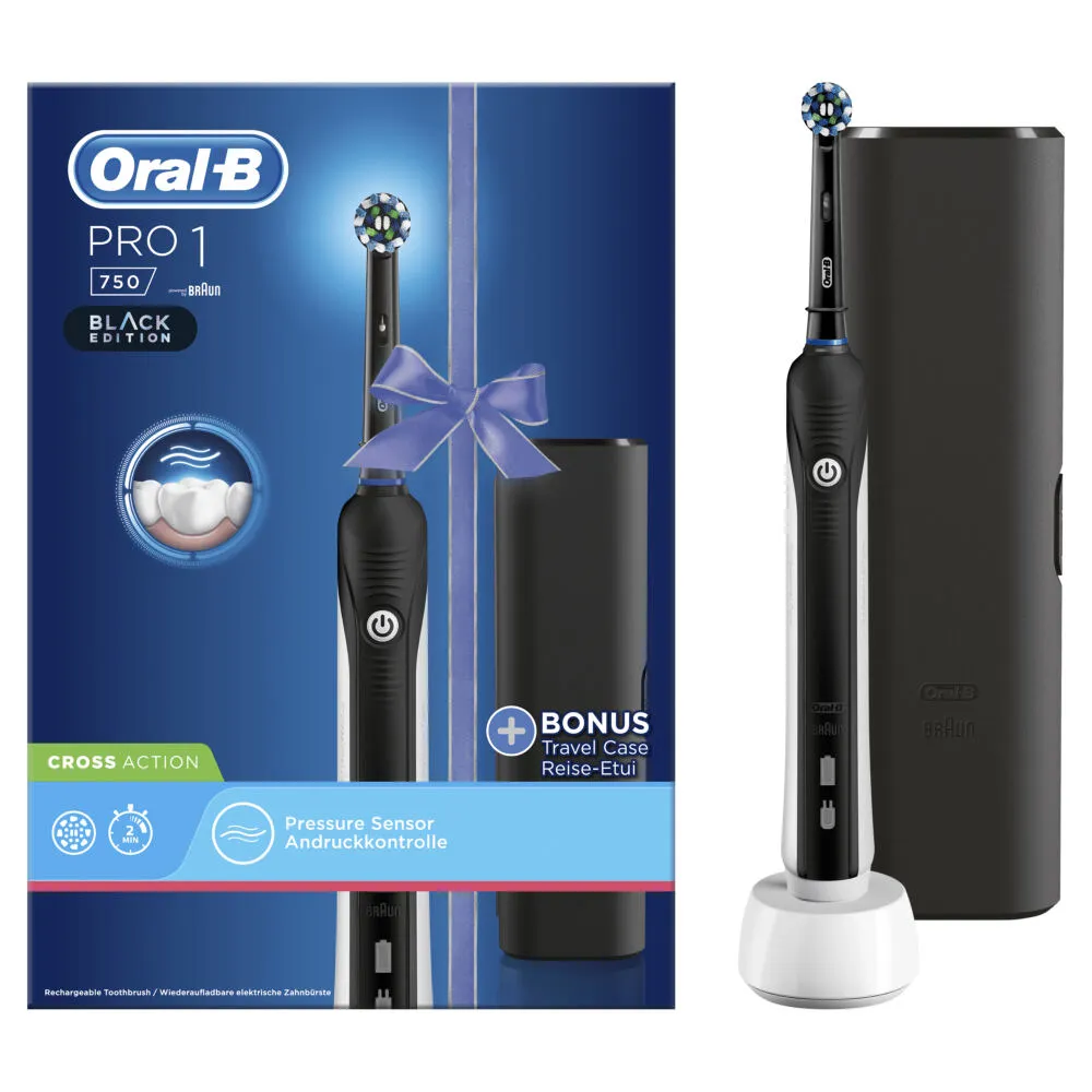 Oral-B 80333798 elektrikli diş fırçası Yetişkin Döner-titreşimli diş fırçası Siyah, Beyaz Şarjlı Diş Fırçaları