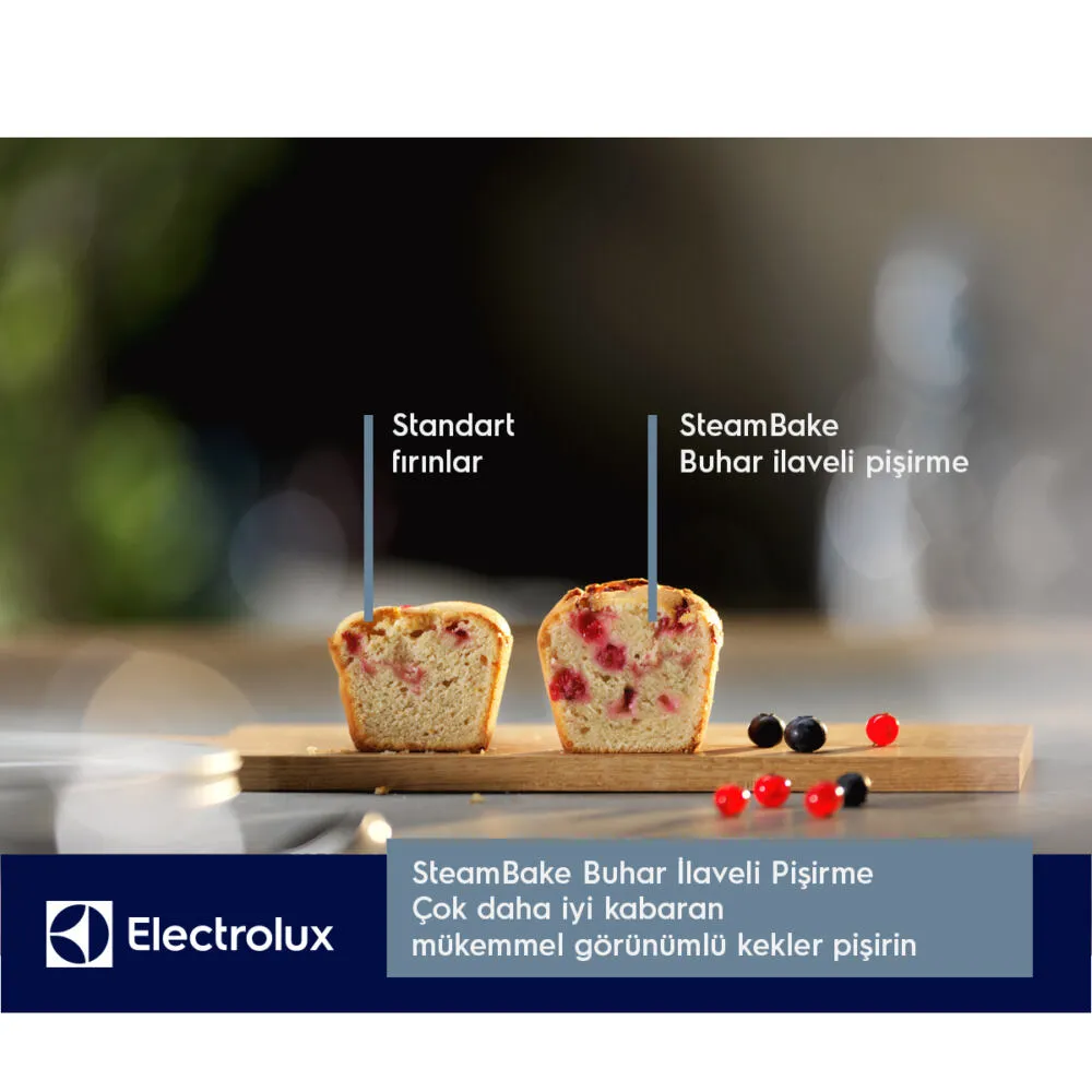 Electrolux EOD6F77WV 600 Serisi SteamBake Wi-Fi A+ Katalitik&AquaClean Temizlemeli 72 lt XXL Beyaz Cam Fırın 949 499 588 Thumbnail 1