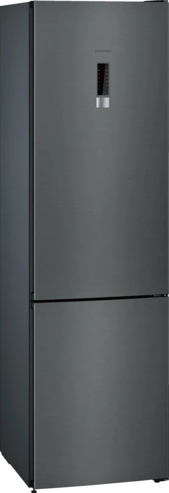 Siemens iQ300 KG39N7XEB donduruculu buz dolabı Solo 368 l Siyah, Paslanmaz çelik Buzdolabı