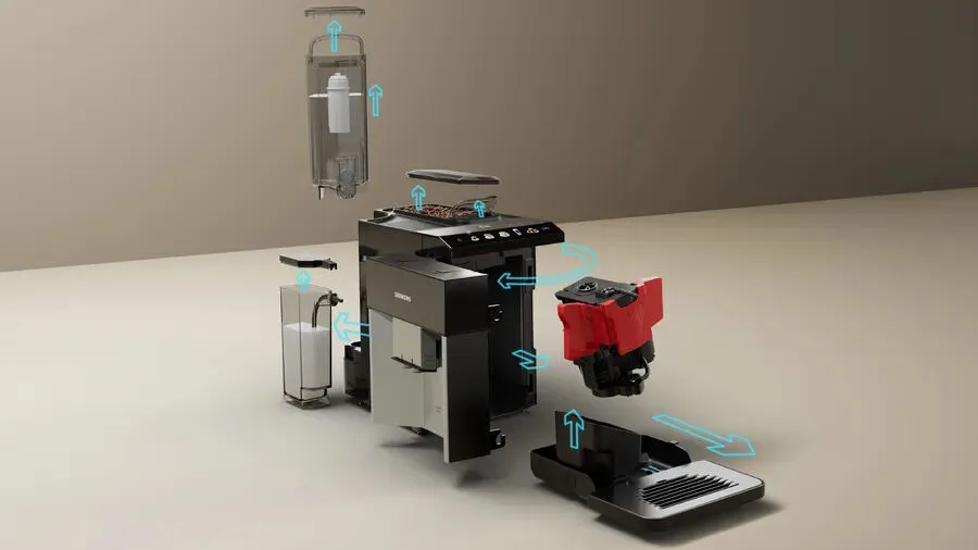 Siemens EQ.500 TQ513R01 kahve makinesi Tam otomatik Espresso makinesi 1,9 l Thumbnail 6