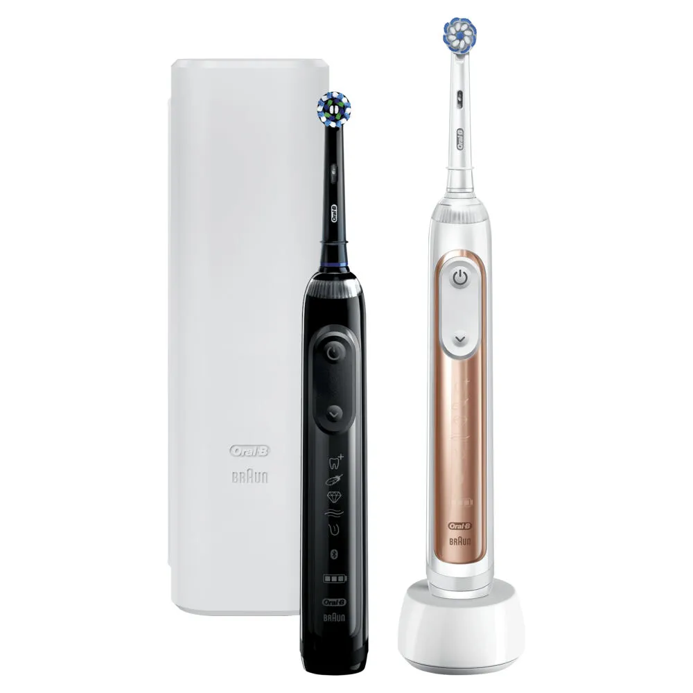 Oral-B Genius Elektro X 20900 Yetişkin Döner-titreşimli diş fırçası Siyah, Pembe Altın Rengi, Beyaz Şarjlı Diş Fırçaları