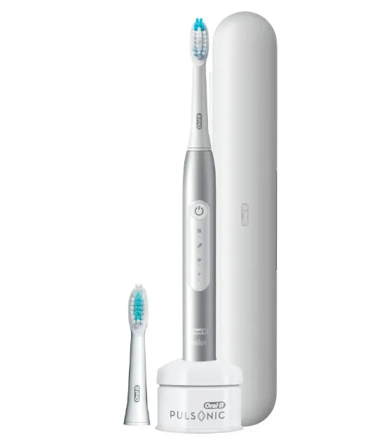 Oral-B Pulsonic Slim Luxe 4500 Yetişkin Sonic diş fırçası Platin Şarjlı Diş Fırçaları