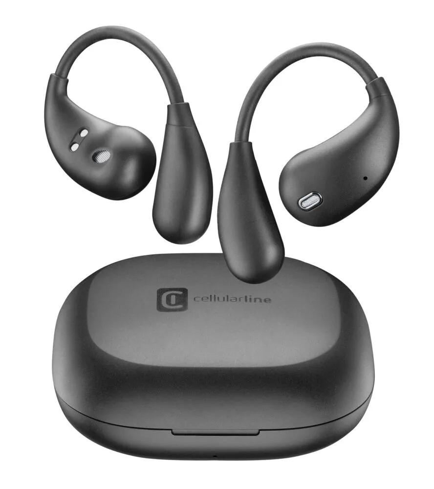 Cellularline BTNEBITTWSK kulaklık ve mikrofonlu kulaklık True Wireless Stereo (TWS) Açık Kulak, Kulak içi Aramalar/Müzik Bluetooth Siyah Thumbnail 3
