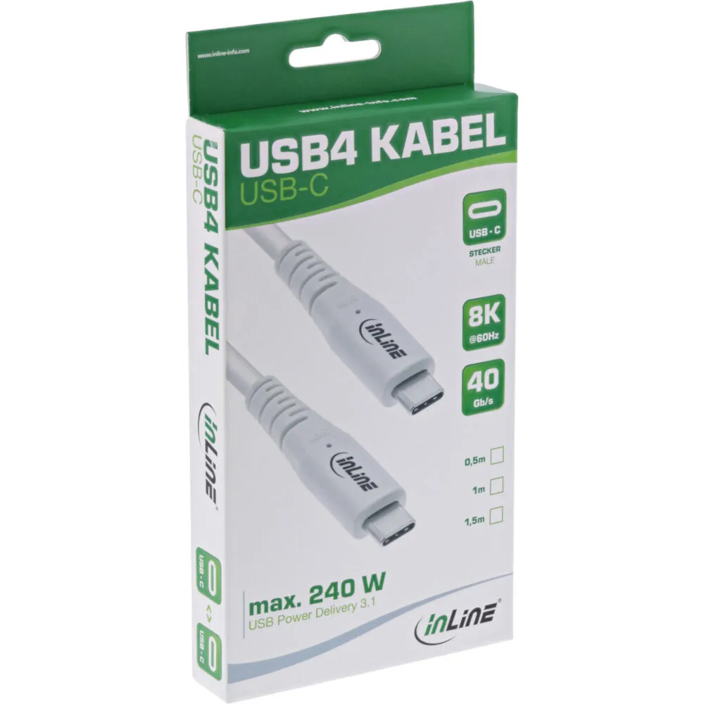InLine 35902W USB C to USB C (2 m) USB Kablosu Thumbnail 2