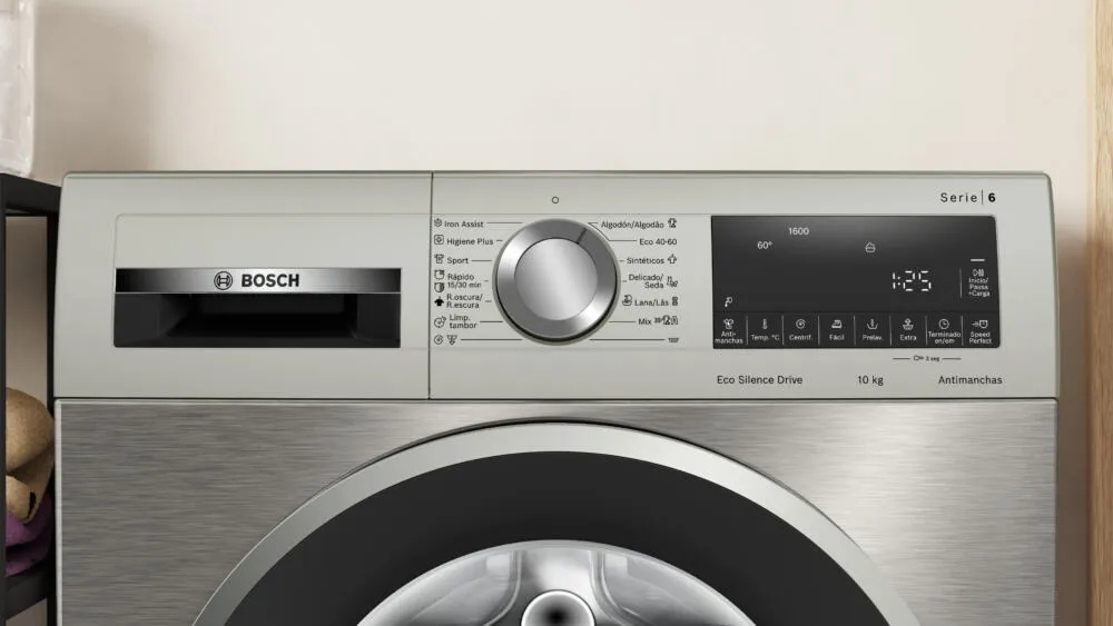 Bosch Serie 6 WGG256Z1ES çamaşır makinesi Önden yüklemeli 10 kg 1600 RPM Paslanmaz çelik Thumbnail 1