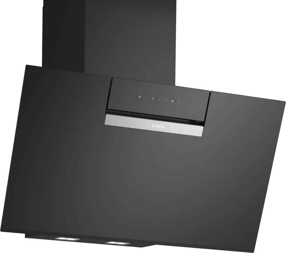 Bosch Serie 4 DWK87FN60 ocak bacası Duvara monteli Siyah 431 m³/Saat Davlumbaz ve Aspiratö
