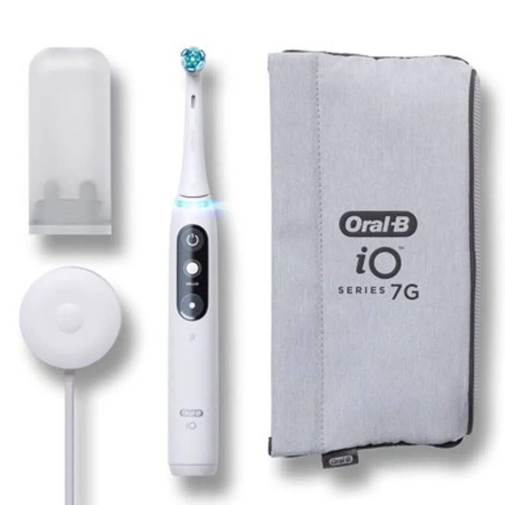 Oral-B iO 7 Yetişkin Titreşimli diş fırçası Beyaz Şarjlı Diş Fırçaları