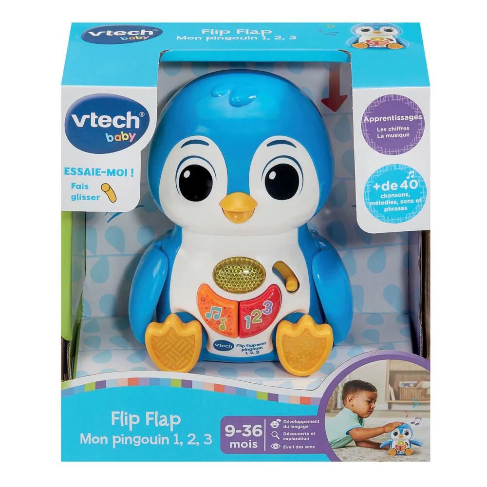 VTech Baby Flip Flap Mon Pingouin 1,2,3 80-586405 Thumbnail 4