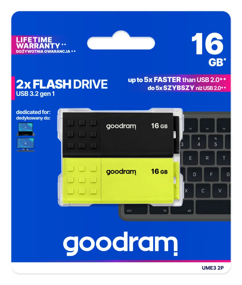 Goodram 2-PACK UME3-0160MXR11-2P 32 GB USB 3.2 Flash Bellek Thumbnail 5