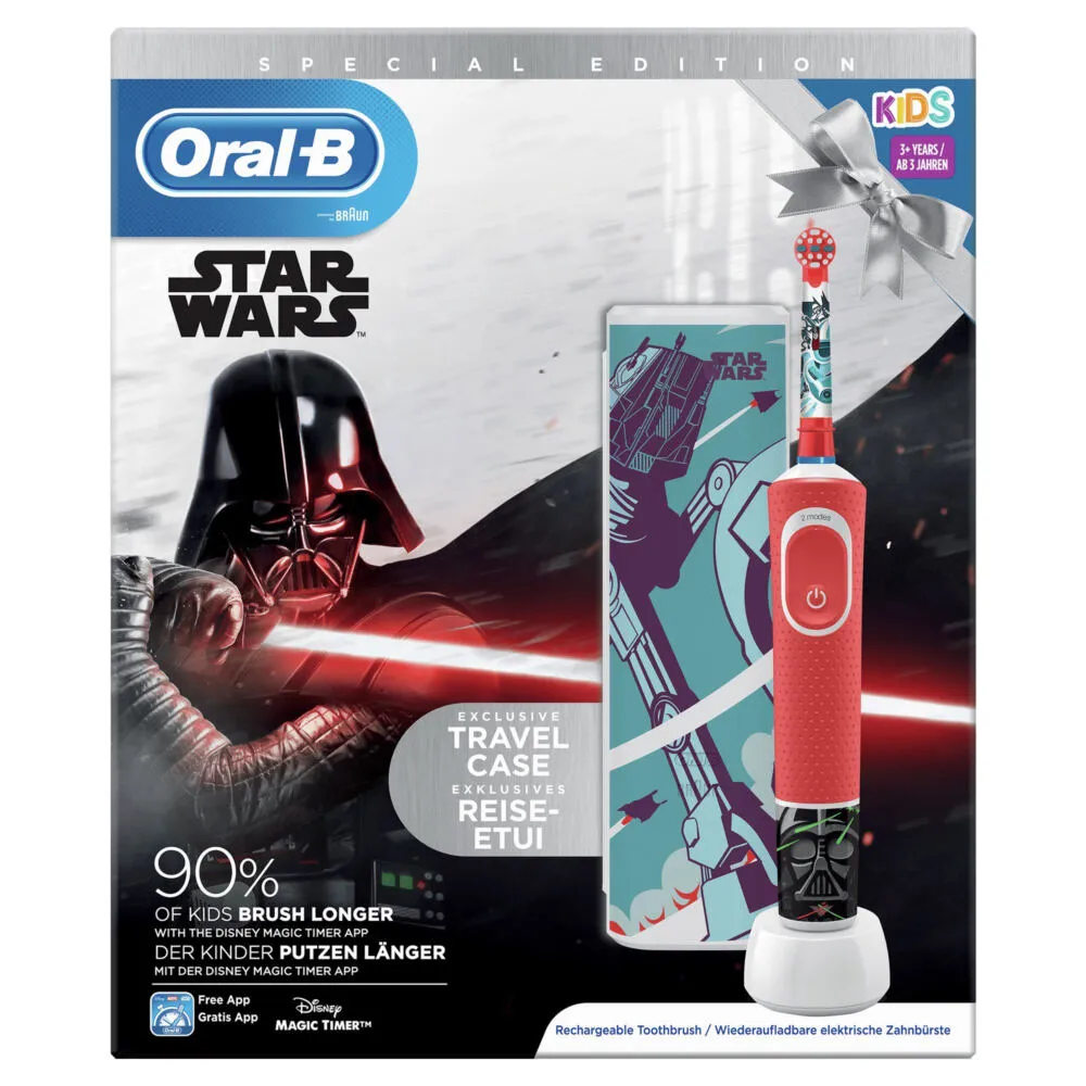 Oral-B Kids 80336889 elektrikli diş fırçası Çocuk Döner diş fırçası Kırmızı, Beyaz Şarjlı Diş Fırçaları