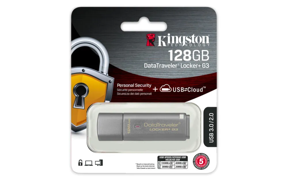 Kingston Technology Locker+ G3 128 GB DTLPG3/128GB USB 3.2 Flash Bellek Thumbnail 8