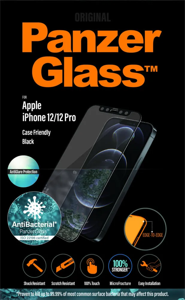 PanzerGlass® Anti-glare Screen Protector iPhone 12 | 12 Pro | Edge-to-Edge 2720 Thumbnail 6