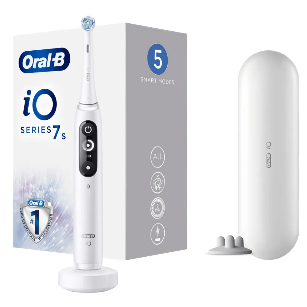 Oral-B iO 7s Yetişkin Titreşimli diş fırçası Beyaz Thumbnail 3