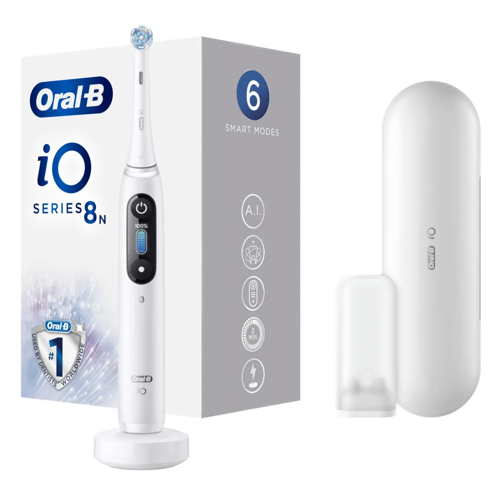 Oral-B iO 8n Yetişkin Titreşimli diş fırçası Beyaz Thumbnail 3