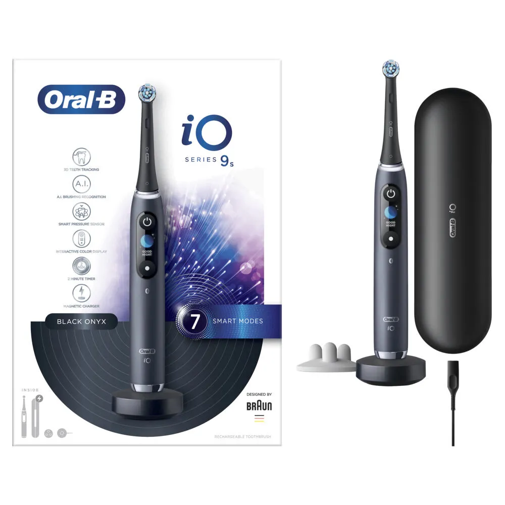 Oral-B iO Series 9s Yetişkin Titreşimli diş fırçası Siyah Şarjlı Diş Fırçaları