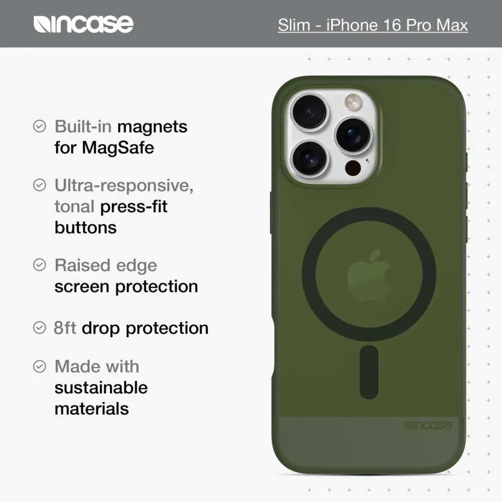 Incase SLIM IPHONE 16 PRO MAX Cep telefonu kılıfı 17,5 cm (6.9") Kapak Yeşil Thumbnail 2