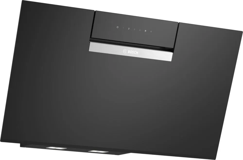 Bosch Serie 4 DWJ87FN60 ocak bacası Duvara monteli Siyah, Paslanmaz çelik Davlumbaz ve Aspiratö
