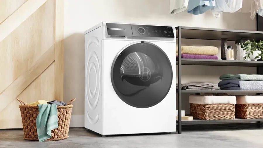 Bosch Serie 8 WRB247C9GB kurutucu Solo Önden yüklemeli 9 kg Beyaz Thumbnail 3
