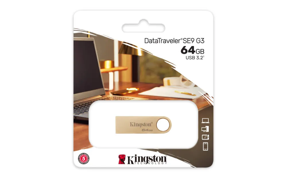 Kingston Technology DataTraveler SE9 G3 DTSE9G3/64GB 64 GB USB 3.2 220 MB/s Flash Bellek Thumbnail 7