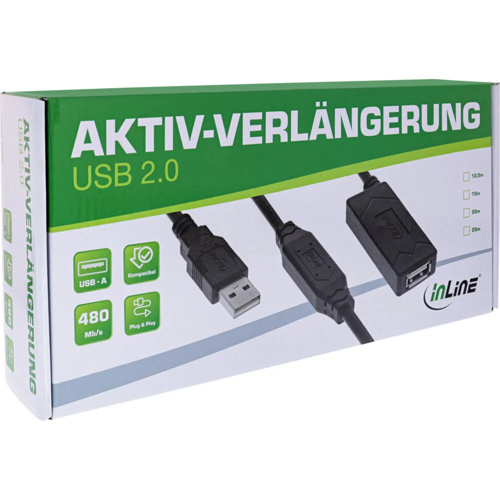 InLine 34613A USB A to USB A (20 m) USB Kablosu Thumbnail 5