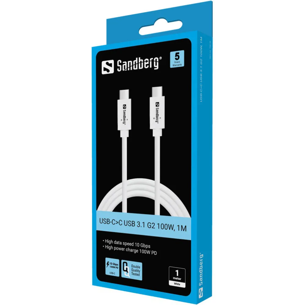 Sandberg 136-53 USB C to USB C (1 m) USB Kablosu Thumbnail 2