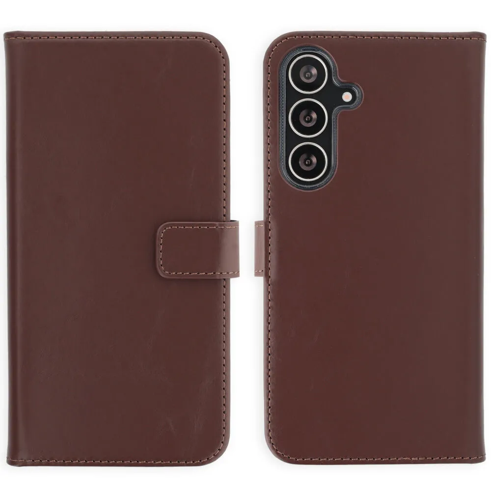 Selencia SH00093265 Cep telefonu kılıfı 17 cm (6.7") Ters çevirilen kapaklı kılıf Kahverengi Telefon Aksesu