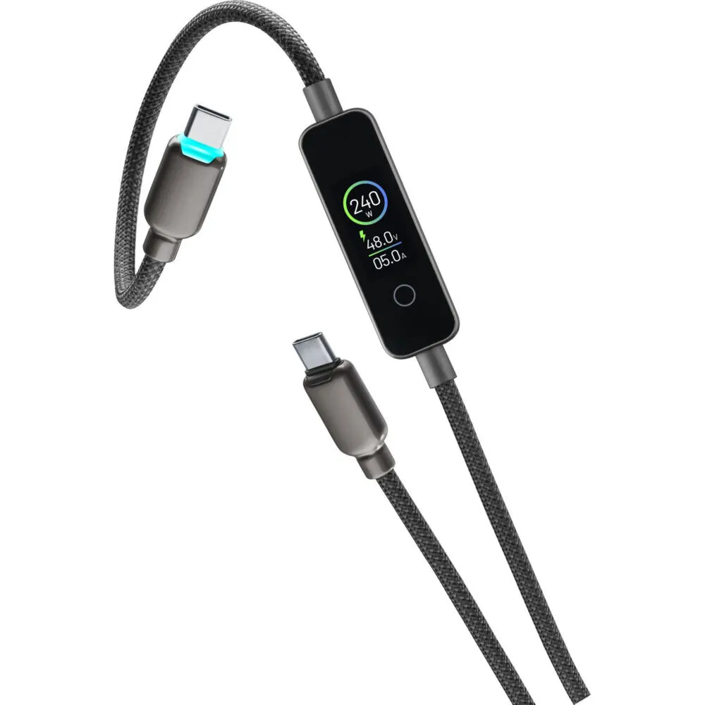 Cellularline USBDATATFTC2C12K USB kablo USB 2.0 1,2 m USB C Siyah USB Cihaz