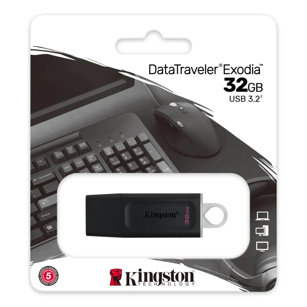 Kingston Technology Exodia Co-logo 32 GB DTX/32GBCL USB 3.2 Flash Bellek Thumbnail 4