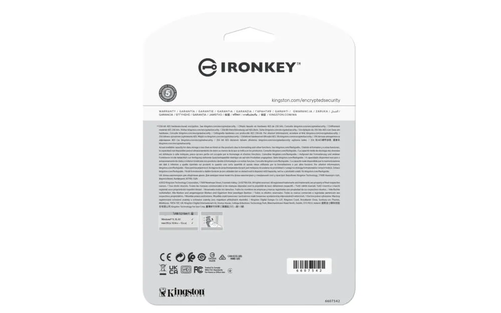 Kingston Technology IronKey Vault Privacy 50 IKVP50C/64GB 64 GB Type-C USB 3.2 250 MB/s Flash Bellek Thumbnail 6