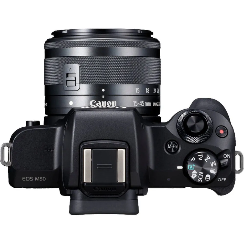Canon EOS M50 Vlogger Kit MILC 24,1 MP CMOS 6000 x 4000 Piksel Siyah Thumbnail 3