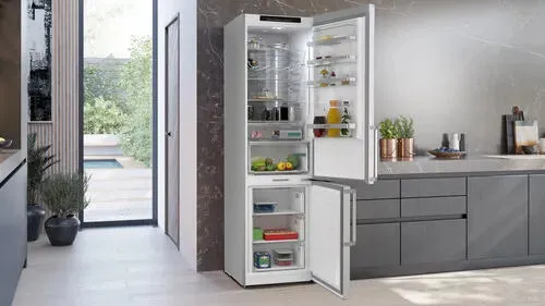 Siemens iQ500 KG39NAIAU donduruculu buz dolabı Solo 363 l Fırçalanmış demir Thumbnail 2