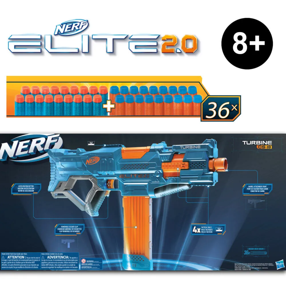 Nerf Elite 2.0 Turbine CS-18 Motorized Blaster E9481221 Thumbnail 7