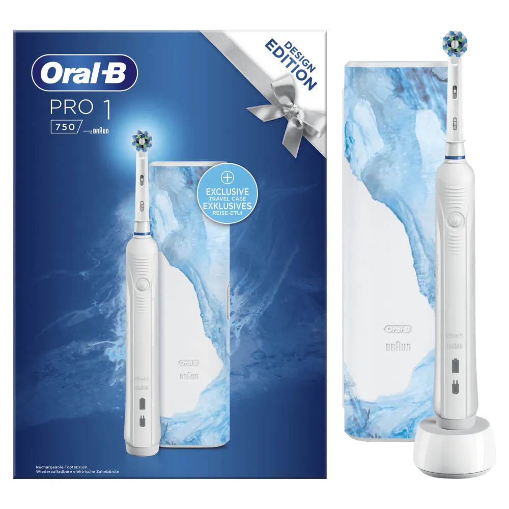 Oral-B PRO 1 - 750 Yetişkin Döner-titreşimli diş fırçası Beyaz Şarjlı Diş Fırçaları