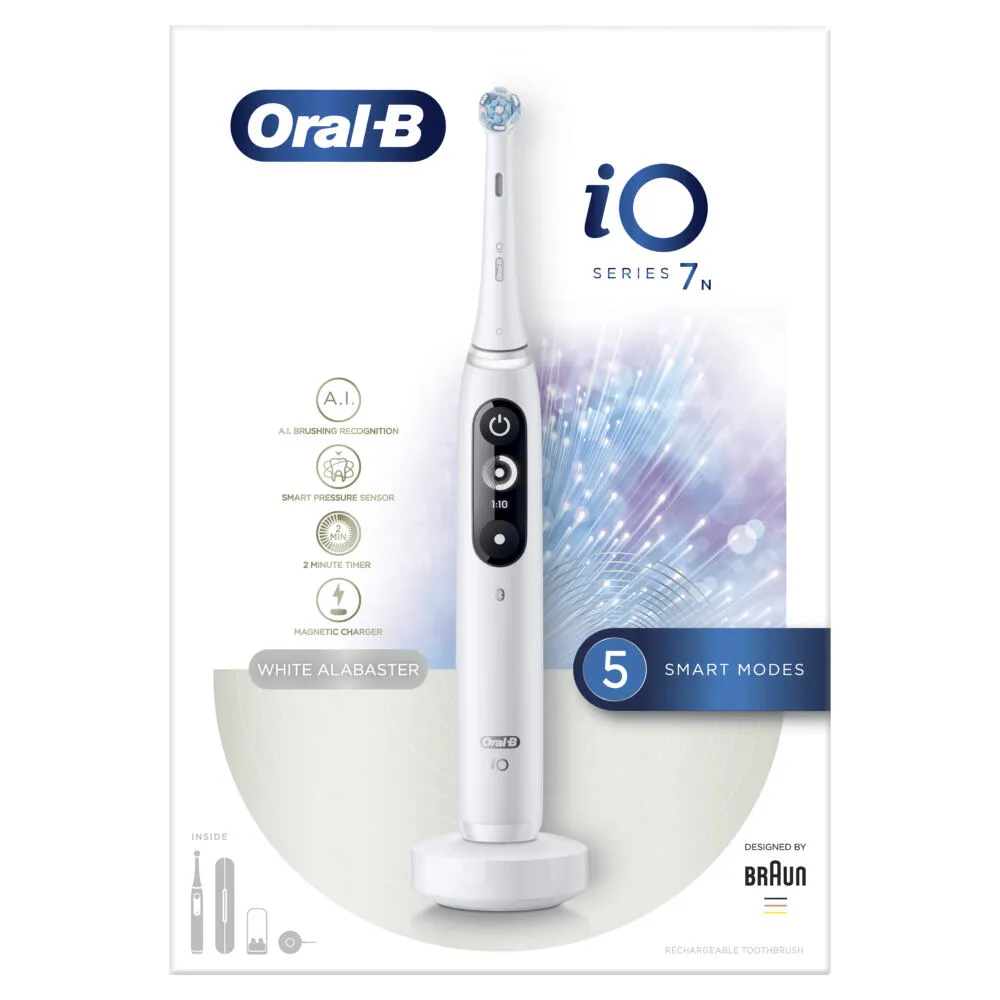 Oral-B iO 7n Yetişkin Titreşimli diş fırçası Beyaz Thumbnail 1