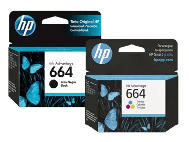 HP 664 mürekkep kartuşu 1 adet Orijinal Standart Verimlilik Siyah, Cam Göbeği, Macenta, Sarı