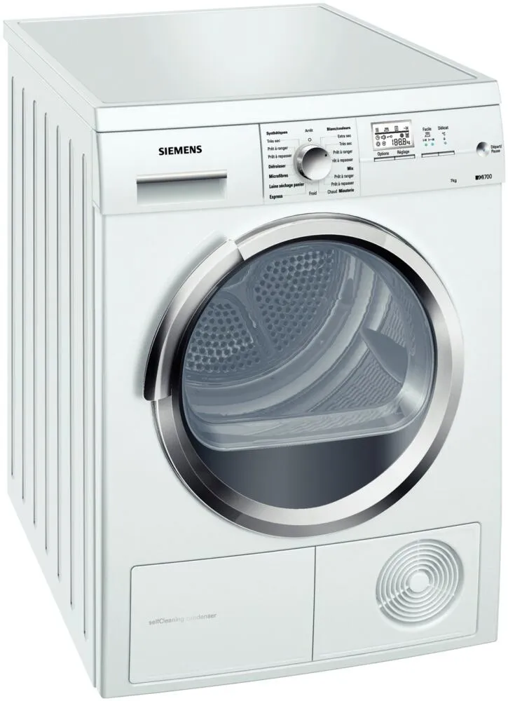 Siemens WT46W581FF çamaşır kurutma makinesi Solo Önden yüklemeli Beyaz Kurutmalı Çamaşır Makinesi