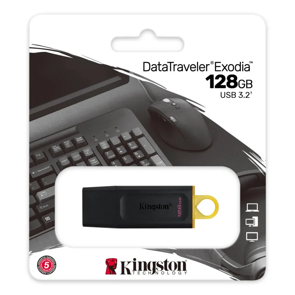 Kingston Technology Exodia Co-logo 128 GB DTX/128GBCL USB 3.2 Flash Bellek Thumbnail 4