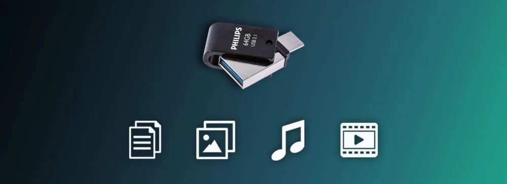 Philips FM64DC152B/00 64 GB PHUSB64G2IN1OTGGU3C Type-C USB 3.2 Flash Bellek Thumbnail 4