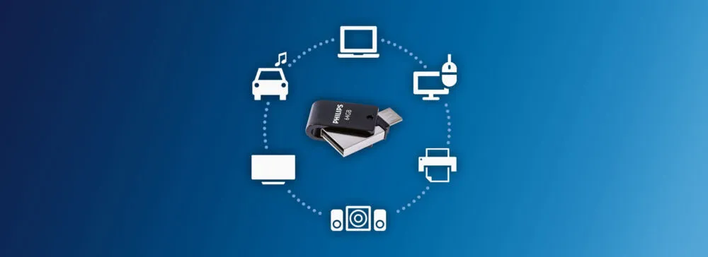Philips FM64FD70B/00 64 GB PHUSB64G2IN1OTGG USB 2.0 Flash Bellek Thumbnail 4