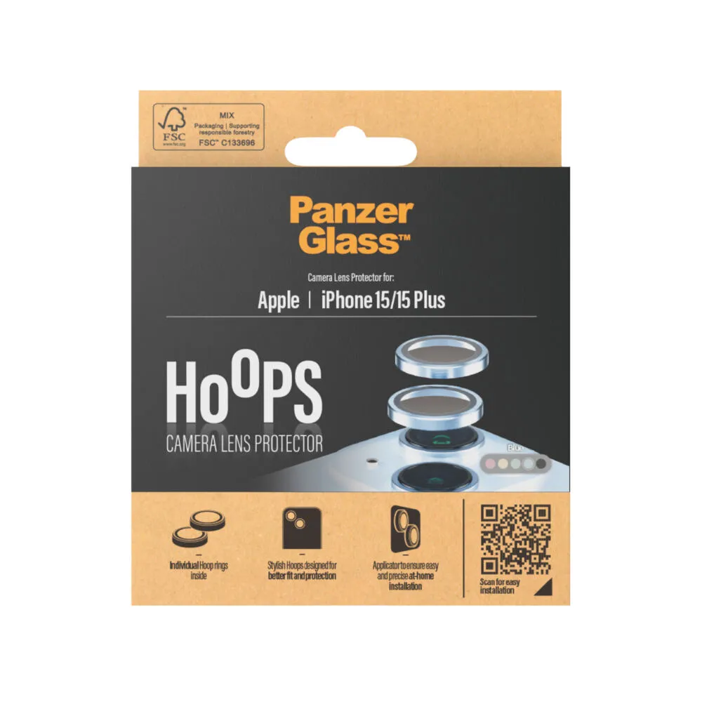 PanzerGlass® Hoops® Camera Lens Protector Blue iPhone 15 | 15 Plus 1190 Thumbnail 4