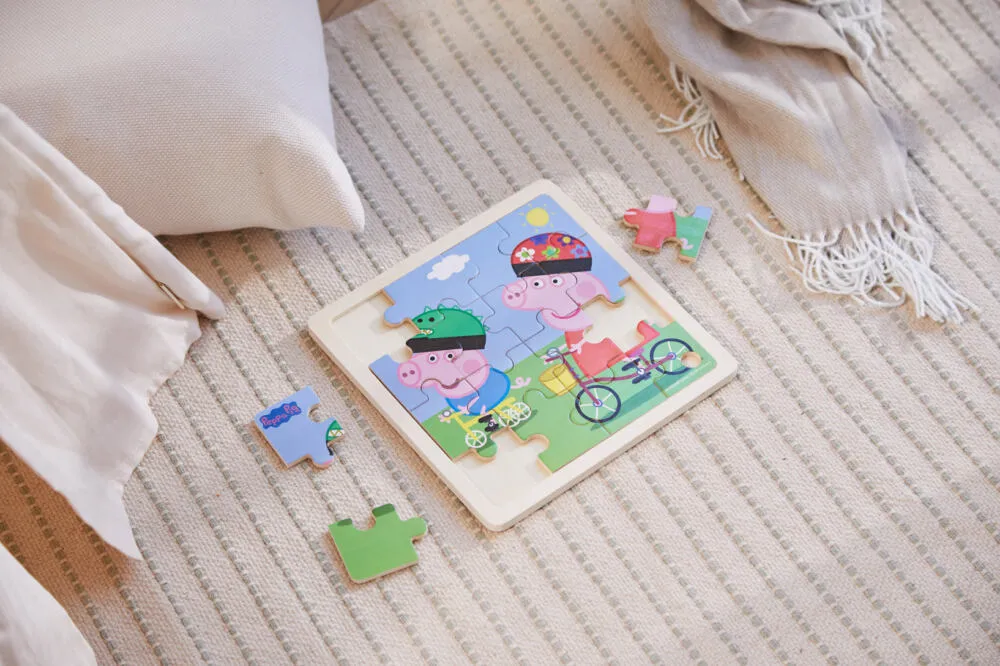 Barbo Toys Peppa Pig - Wooden Puzzle - Bikeride 9006 Thumbnail 1