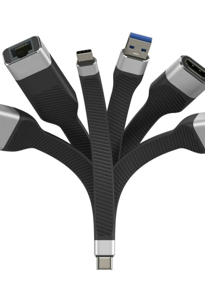 Techly ICOC-USBC-FL-U322 USB C to USB C (0,12 m) USB Kablosu Thumbnail 5
