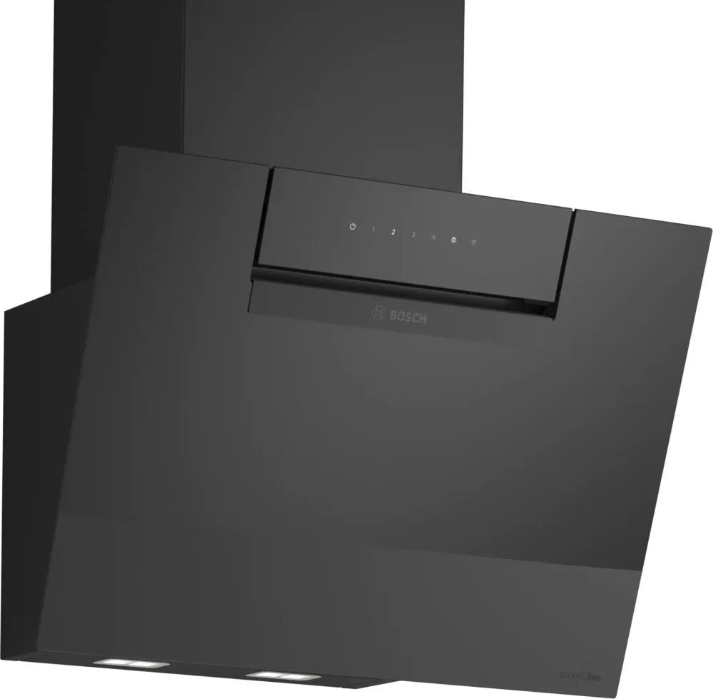 Bosch Serie 4 DWK67FN65 ocak bacası Duvara monteli Siyah 431 m³/Saat Davlumbaz ve Aspiratö