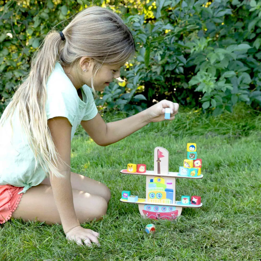 SES Creative Wooden balance boat Denge oyunu Thumbnail 4