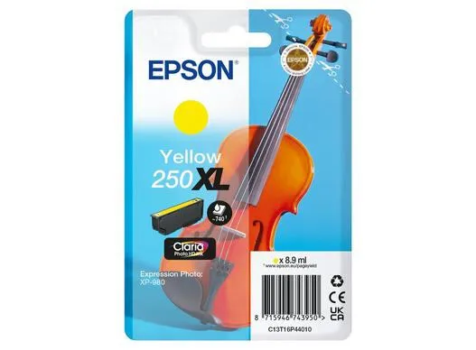 Epson 250XL Violin Claria Photo HD mürekkep kartuşu 1 adet Orijinal Yüksek (XL) Verimli Sarı