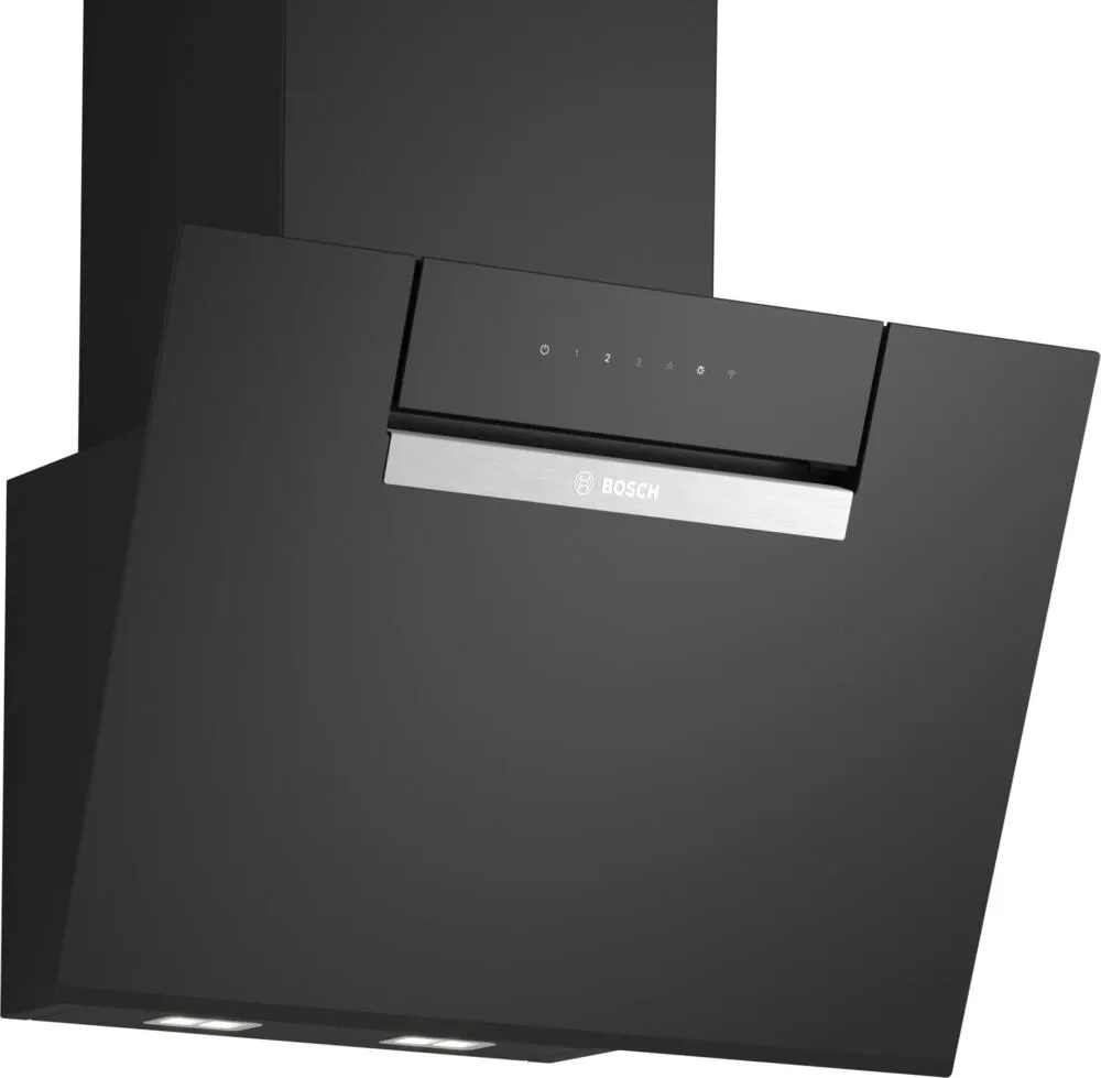 Bosch DWK67FN60 ocak bacası Duvara monteli Siyah 768 m³/Saat Davlumbaz ve Aspiratö