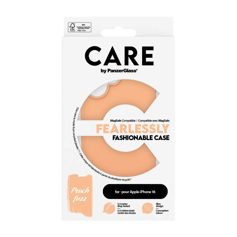 PanzerGlass CARE by PanzerGlass® Fashionable Case Peachy w. MagSafe iPhone 16 1389CA Thumbnail 3